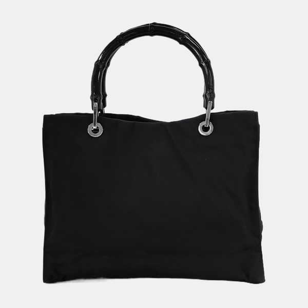 Authenticated pre-owned  Bamboo 1947 Fabric Black - Top Handle Bag at Looply