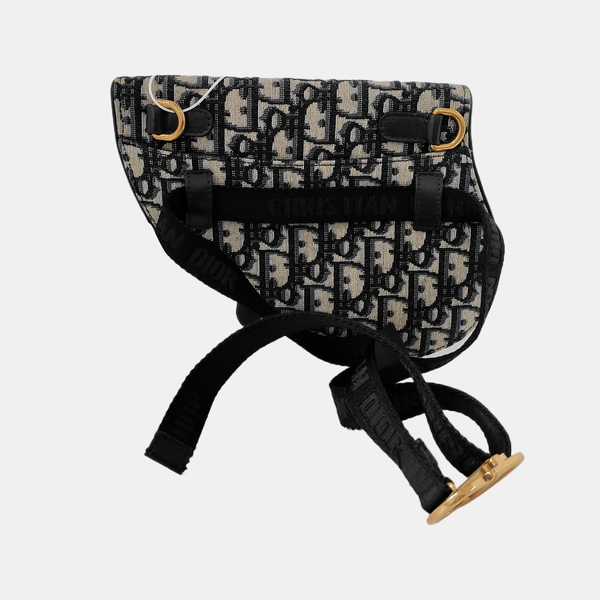 Authenticated pre-owned  Saddle Oblique Canvas Blue - Belt Bag at Looply