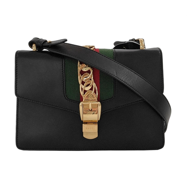 Authenticated pre-owned  Sylvie Small Calfskin Black - Shoulder Bag at Looply