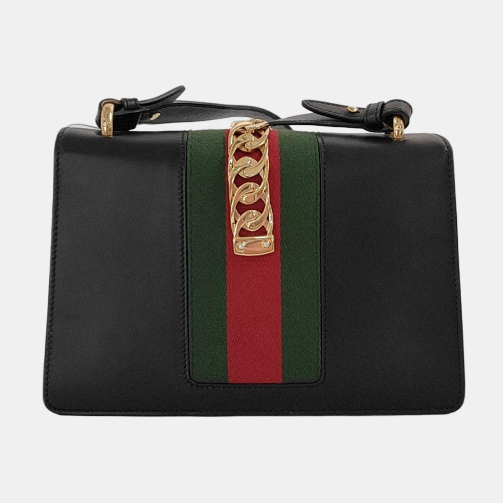 Authenticated pre-owned  Sylvie Small Calfskin Black - Shoulder Bag at Looply