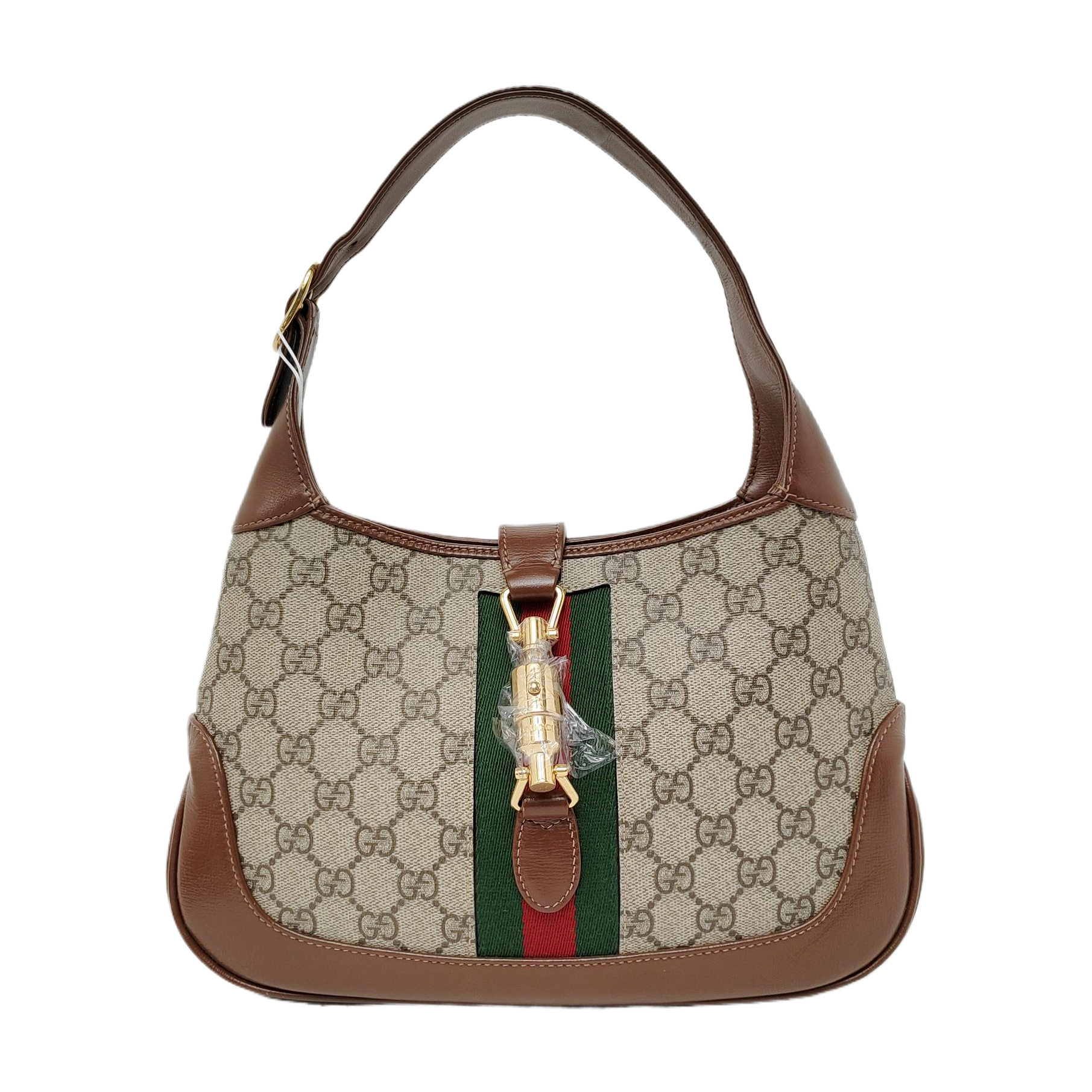 Authenticated pre-owned  Jackie 1961 Small Monogram Coated Canvas Beige - Shoulder Bag at Looply