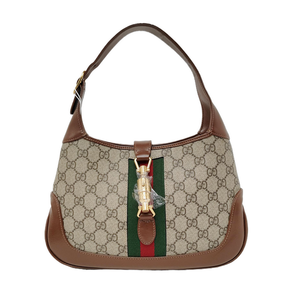 Authenticated pre-owned  Jackie 1961 Small Monogram Coated Canvas Beige - Shoulder Bag at Looply
