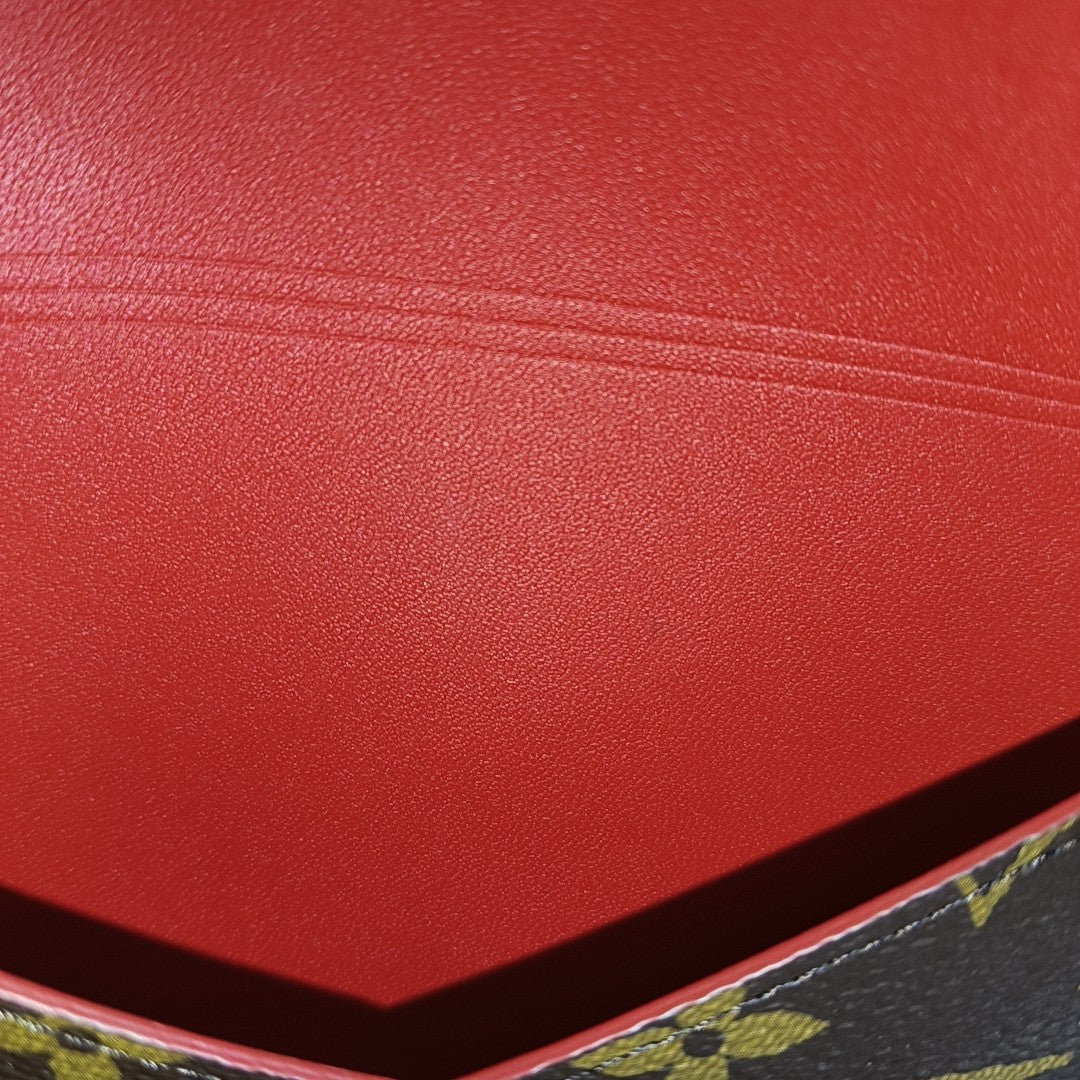 KIRIGAMI Monogram Coated Canvas Brown