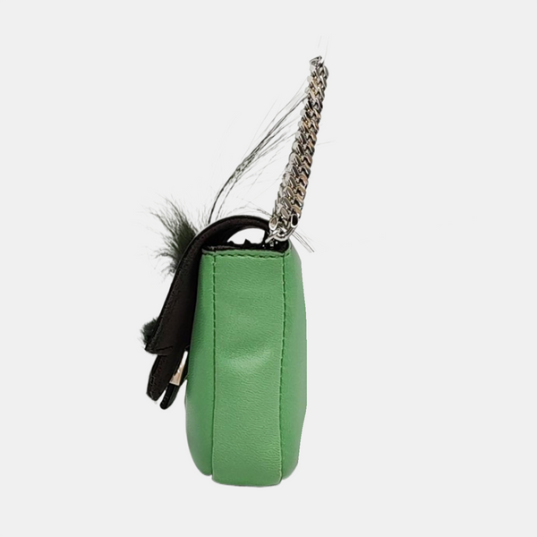 Authenticated pre-owned  Baguette Nano Calfskin Green - Shoulder Bag at Looply