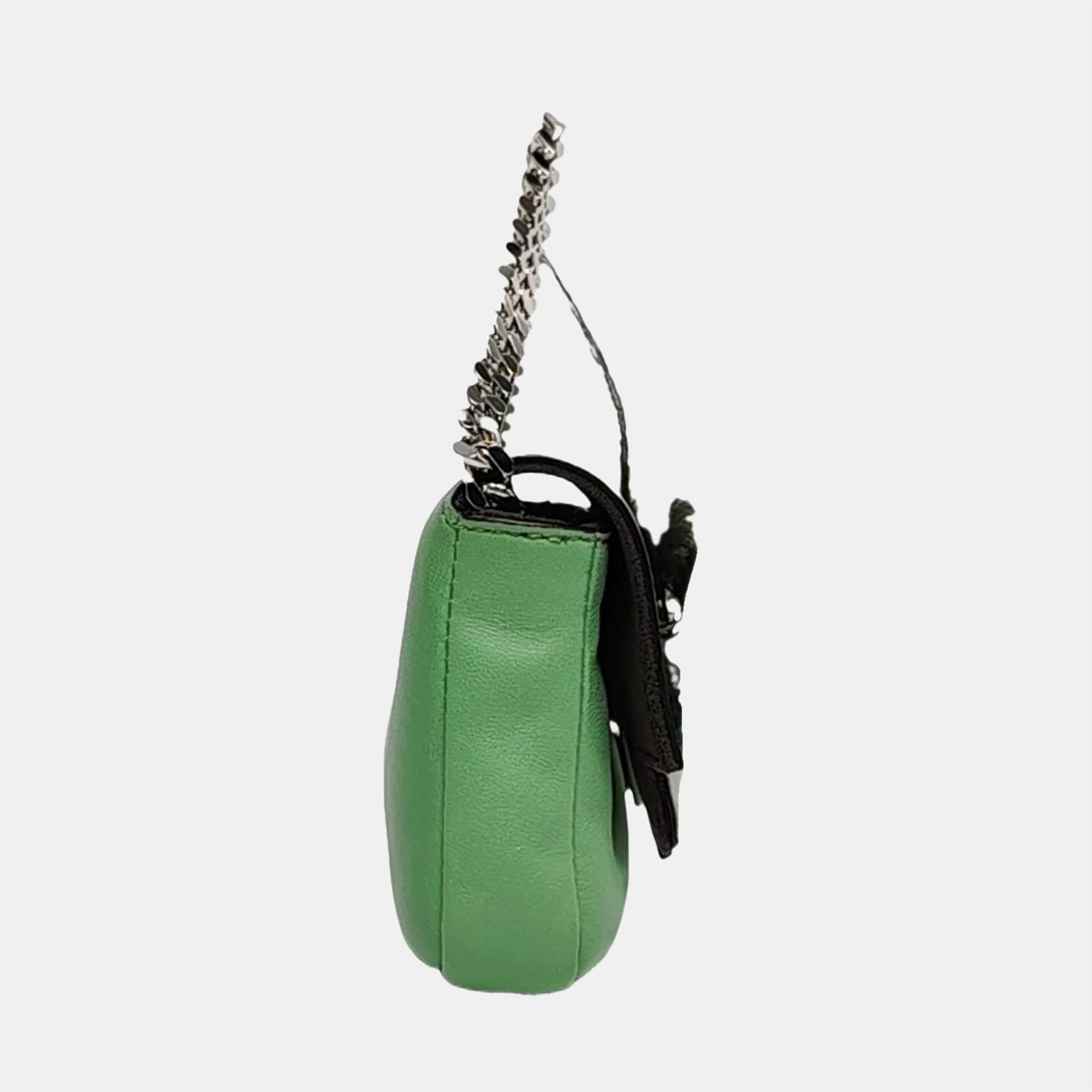 Authenticated pre-owned  Baguette Nano Calfskin Green - Shoulder Bag at Looply