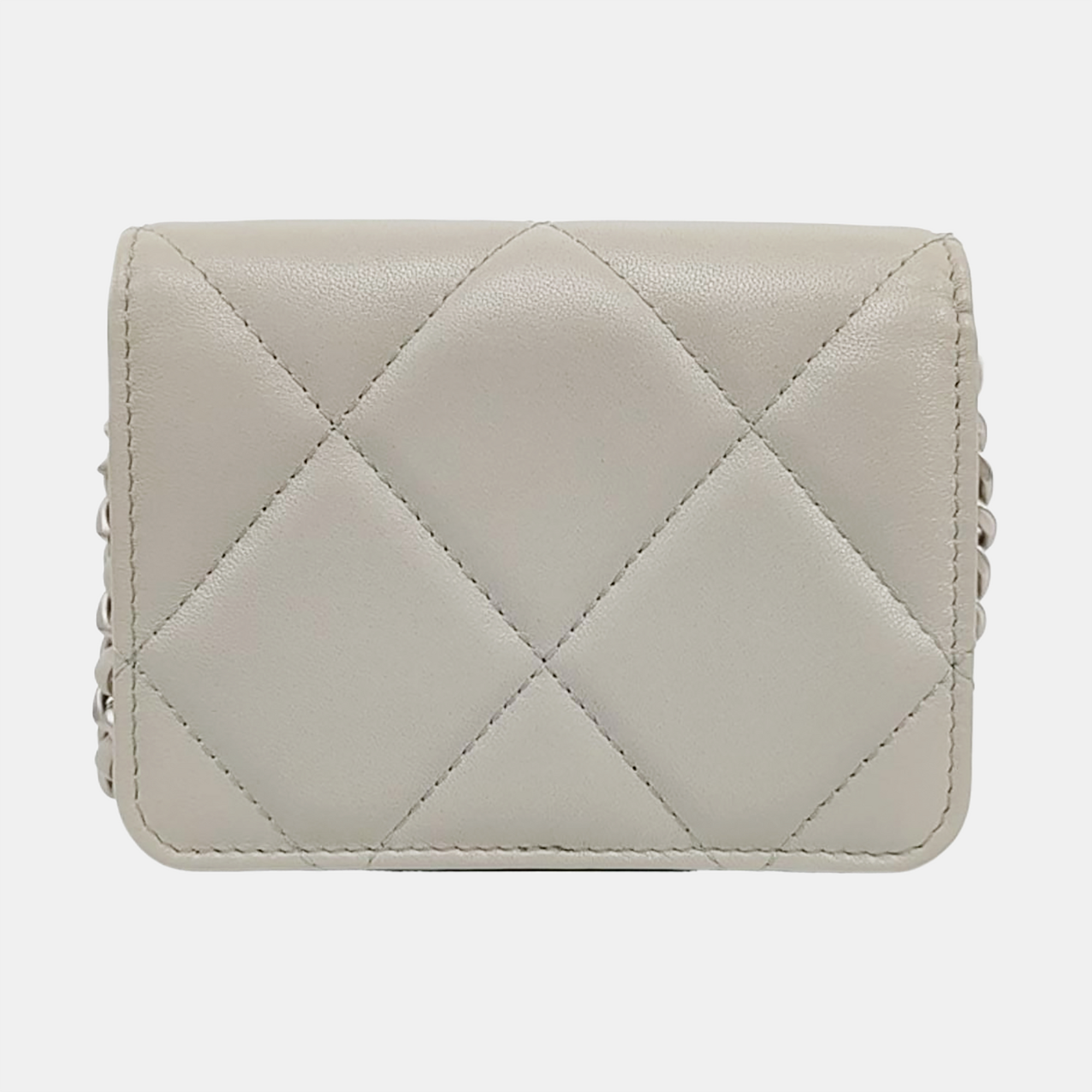 Authenticated pre-owned  Chanel 19 Quilted Lambskin Gray - Crossbody Bag at Looply