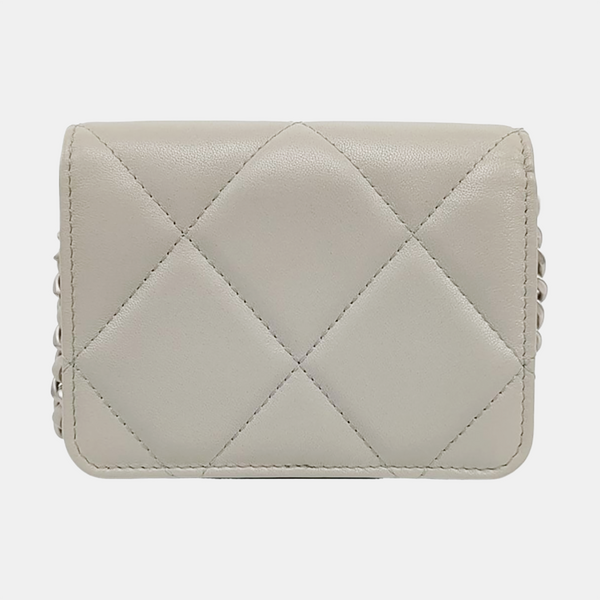 Authenticated pre-owned  Chanel 19 Quilted Lambskin Gray - Crossbody Bag at Looply