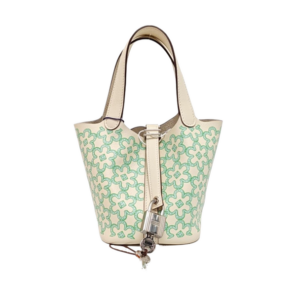 Authenticated pre-owned  Picotin Lock 12 Swift White - Top Handle Bag at Looply
