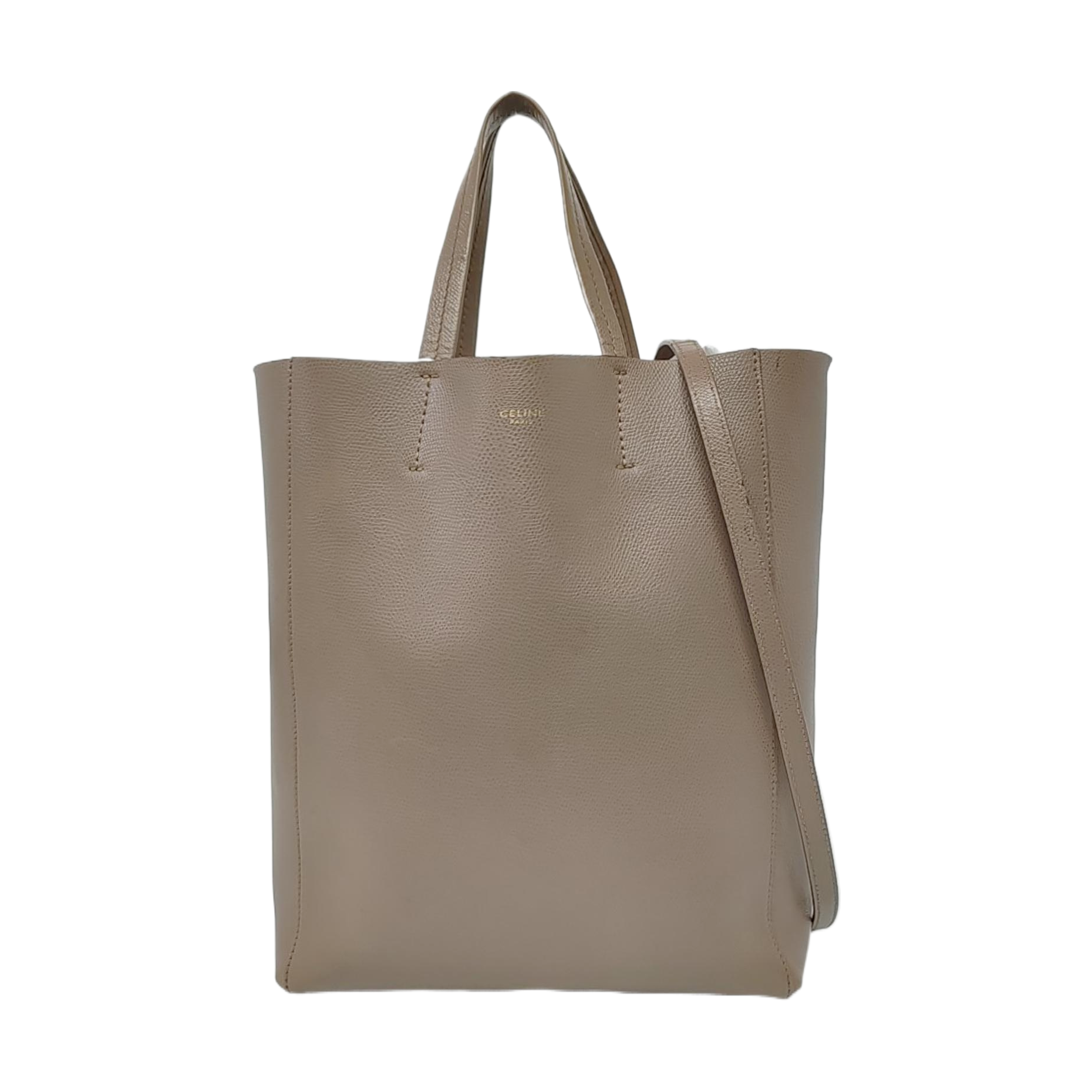 Authenticated pre-owned  Vertical Cabas Calfskin Gray - Crossbody Bag at Looply