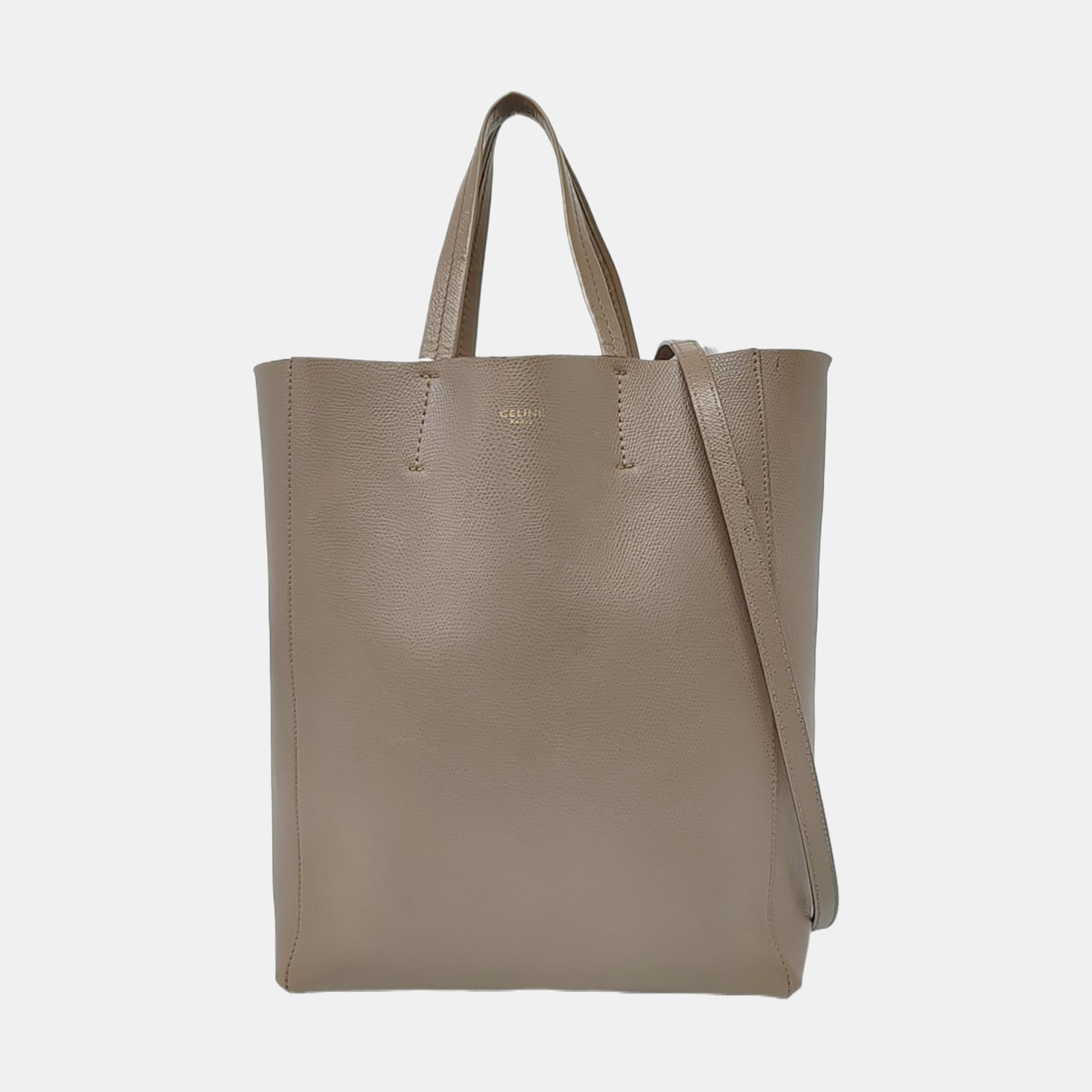 Authenticated pre-owned  Vertical Cabas Calfskin Gray - Crossbody Bag at Looply
