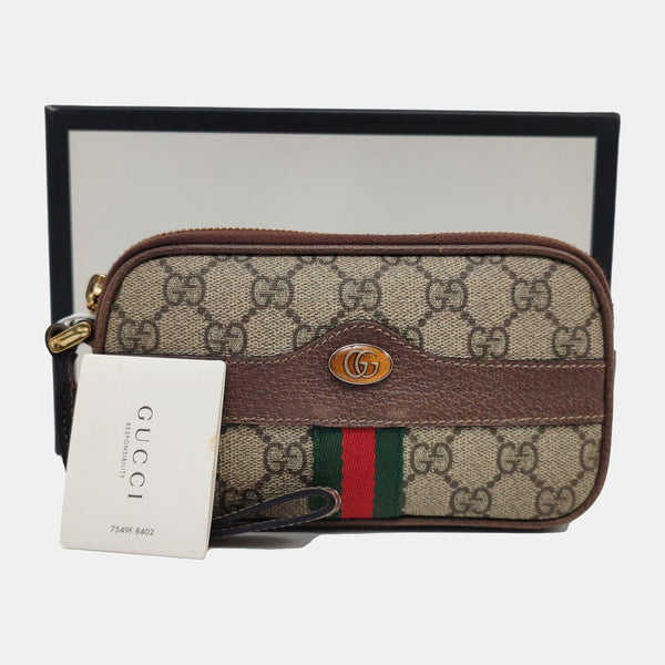 Authenticated pre-owned  Ophidia Monogram Coated Canvas Beige - Clutch at Looply