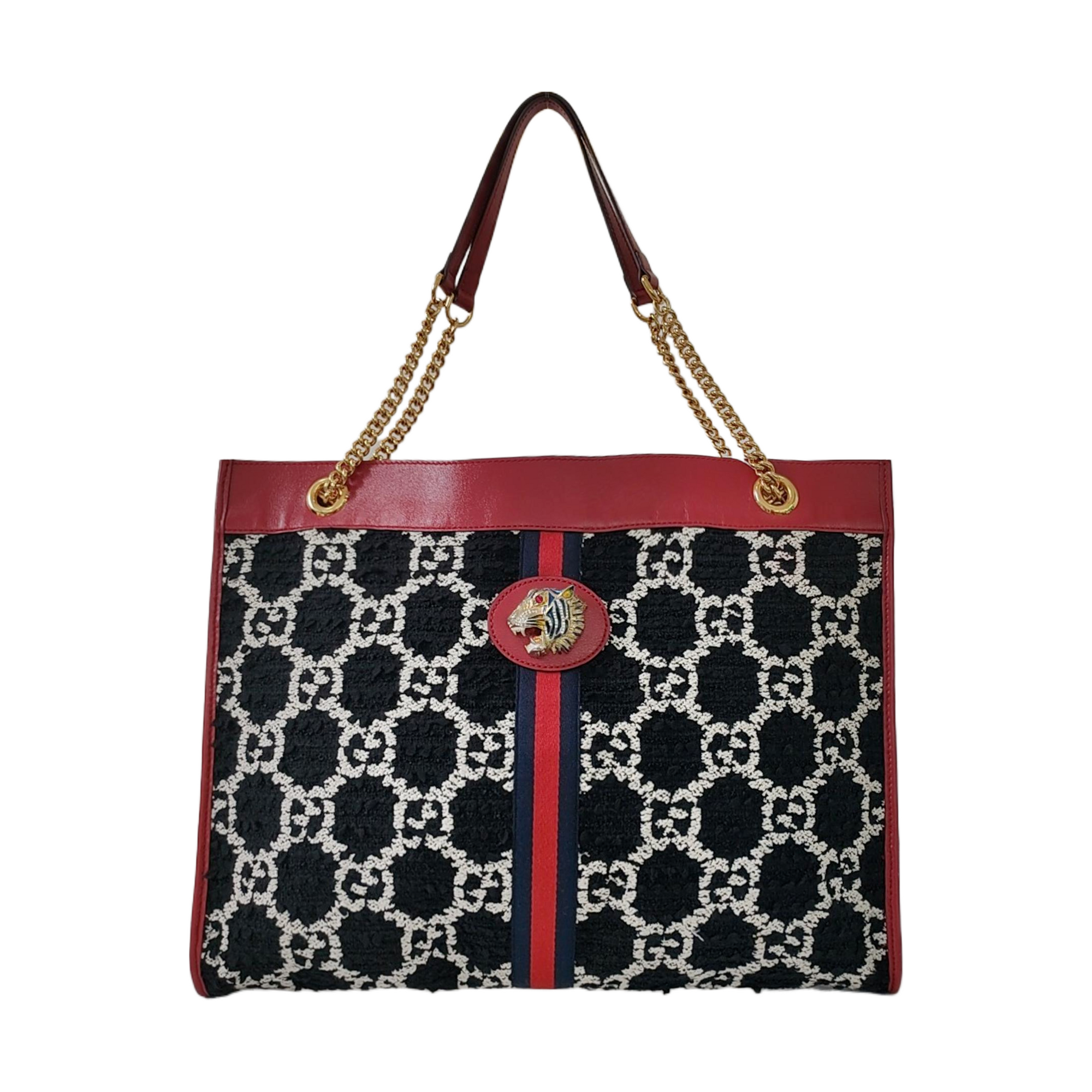 Authenticated pre-owned  Rajah Large Monogram Wool Black - Handbags at Looply