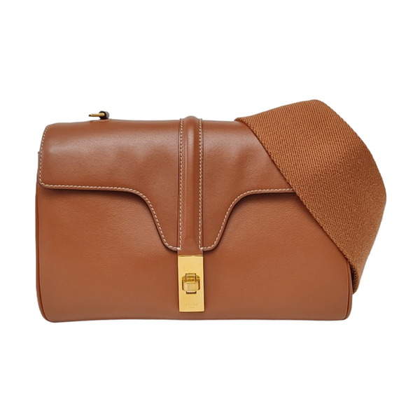 Authenticated pre-owned  16 Small Calfskin Brown - Handbags at Looply
