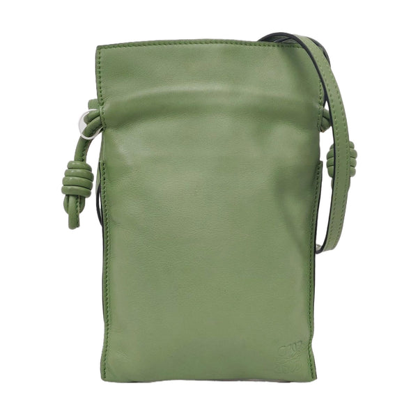 Authenticated pre-owned  Flamenco Calfskin Green - Crossbody Bag at Looply