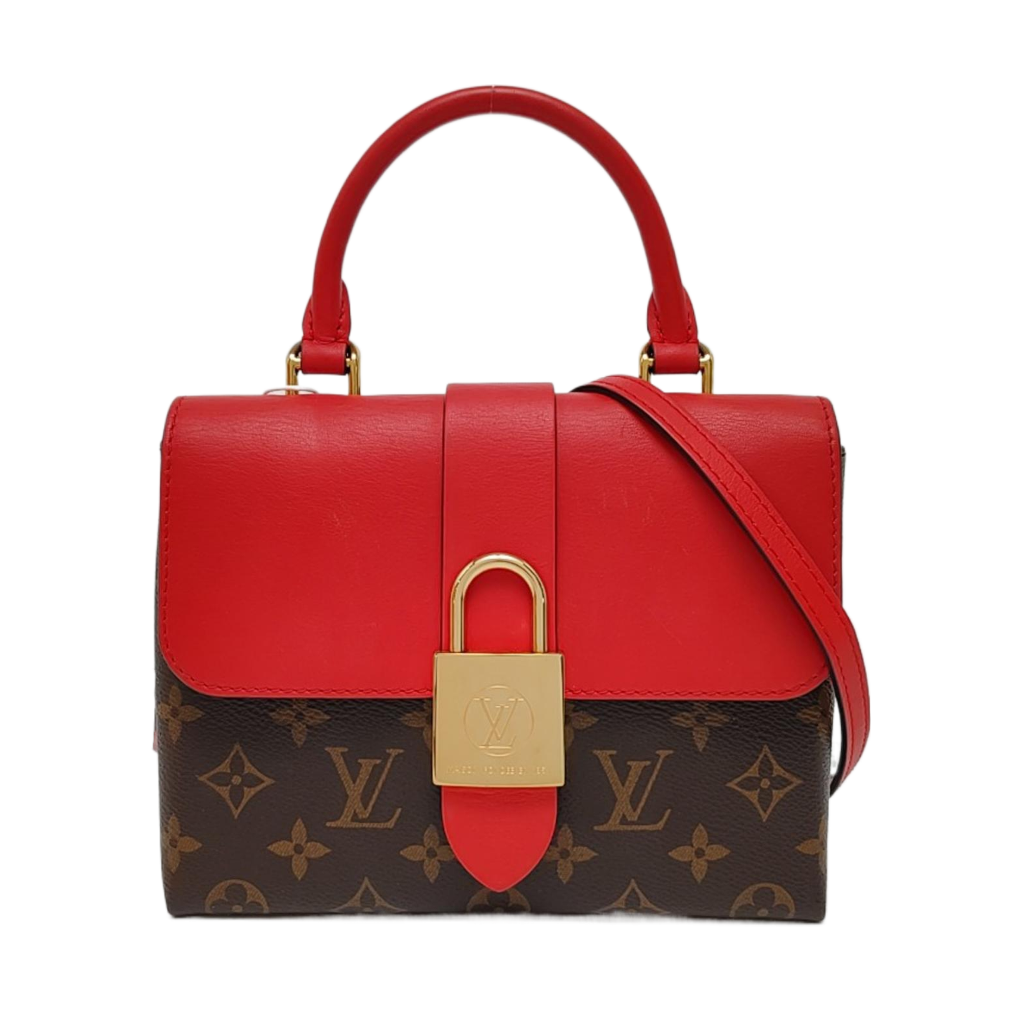 Authenticated pre-owned  Locky BB Monogram Coated Canvas Red - Shoulder Bag at Looply
