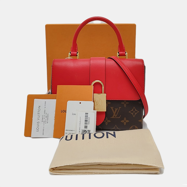 Authenticated pre-owned  Locky BB Monogram Coated Canvas Red - Shoulder Bag at Looply