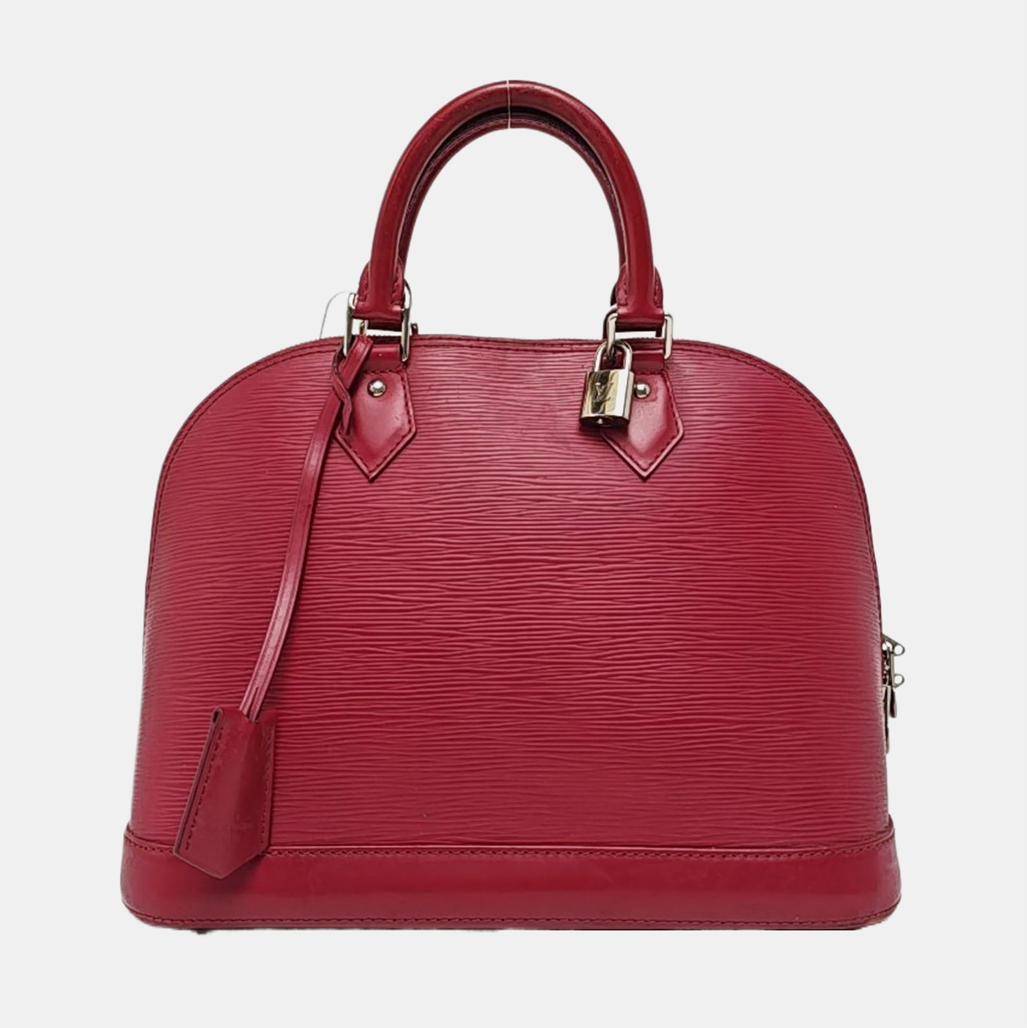 Authenticated pre-owned  Alma PM Epi Burgundy - Top Handle Bag at Looply