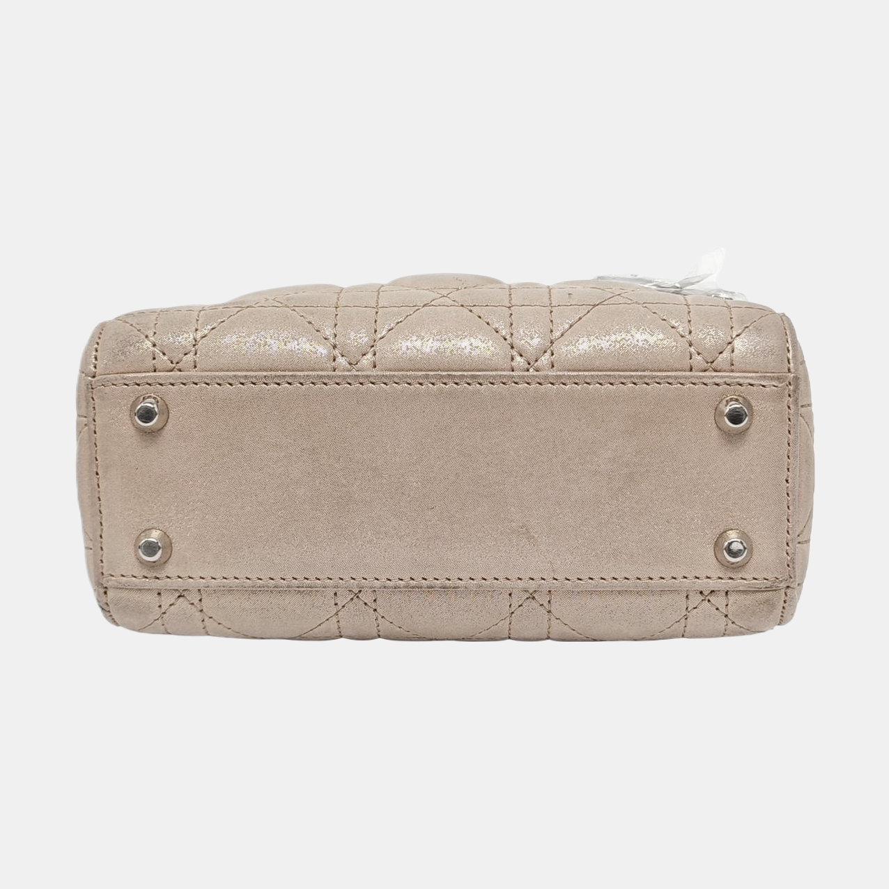 Authenticated pre-owned  Lady Dior Mini Lambskin Beige - Crossbody Bag at Looply