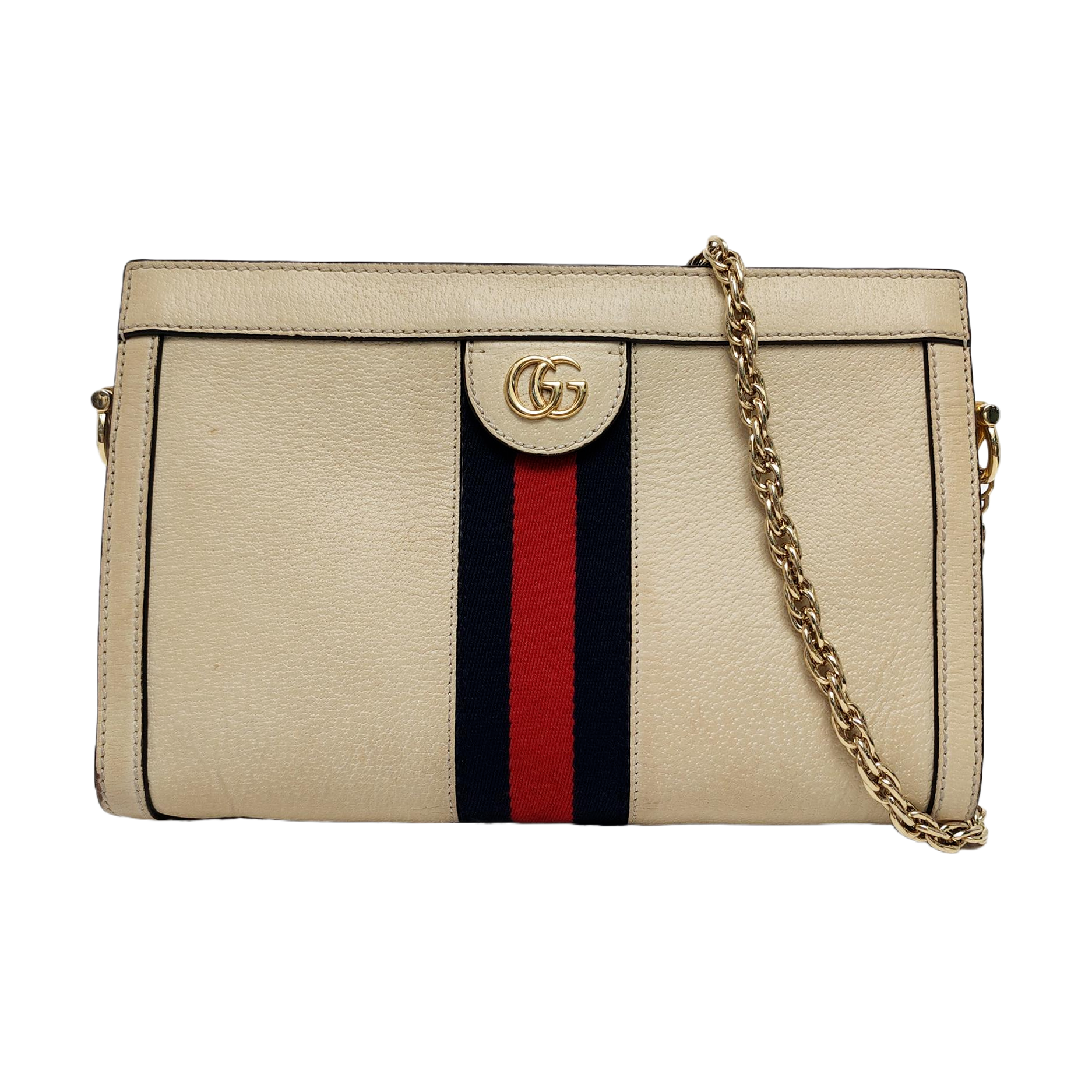 Authenticated pre-owned  Ophidia Small Calfskin White - Shoulder Bag at Looply