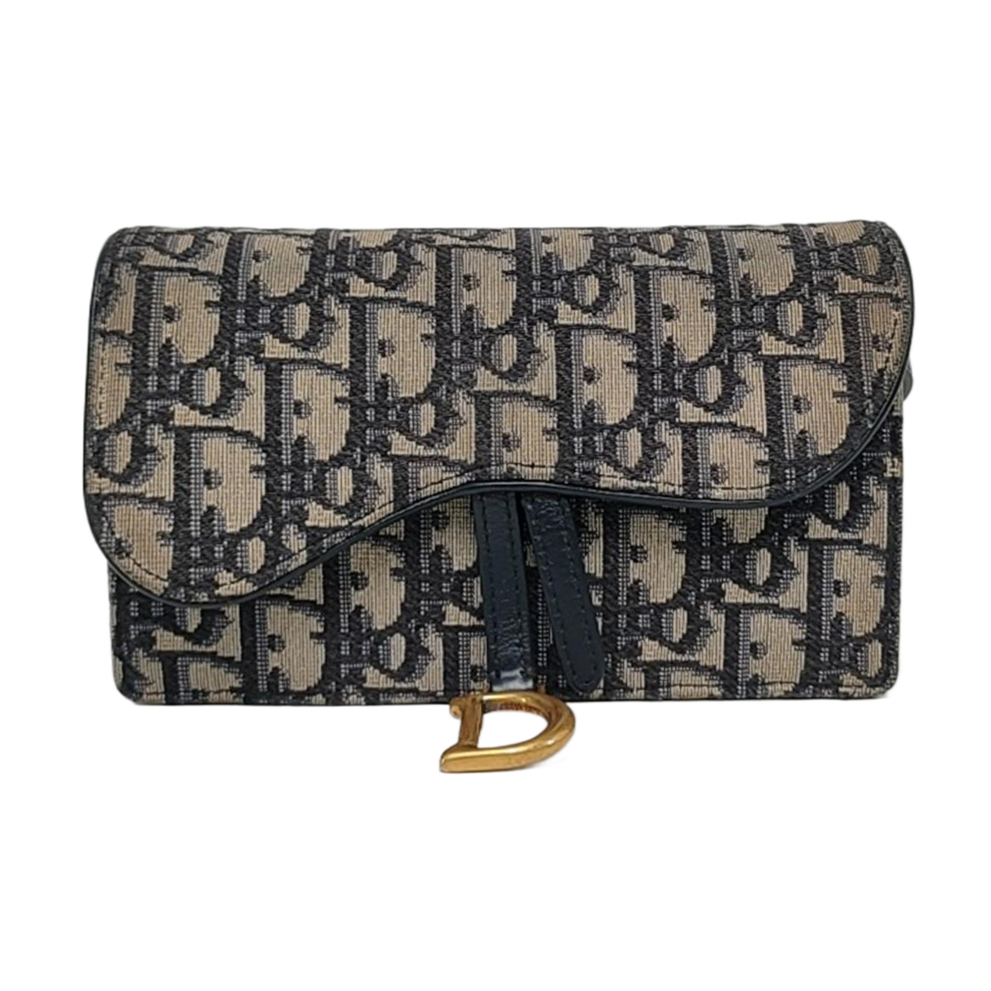 Authenticated pre-owned  Saddle Oblique Canvas Blue - Belt Bag at Looply