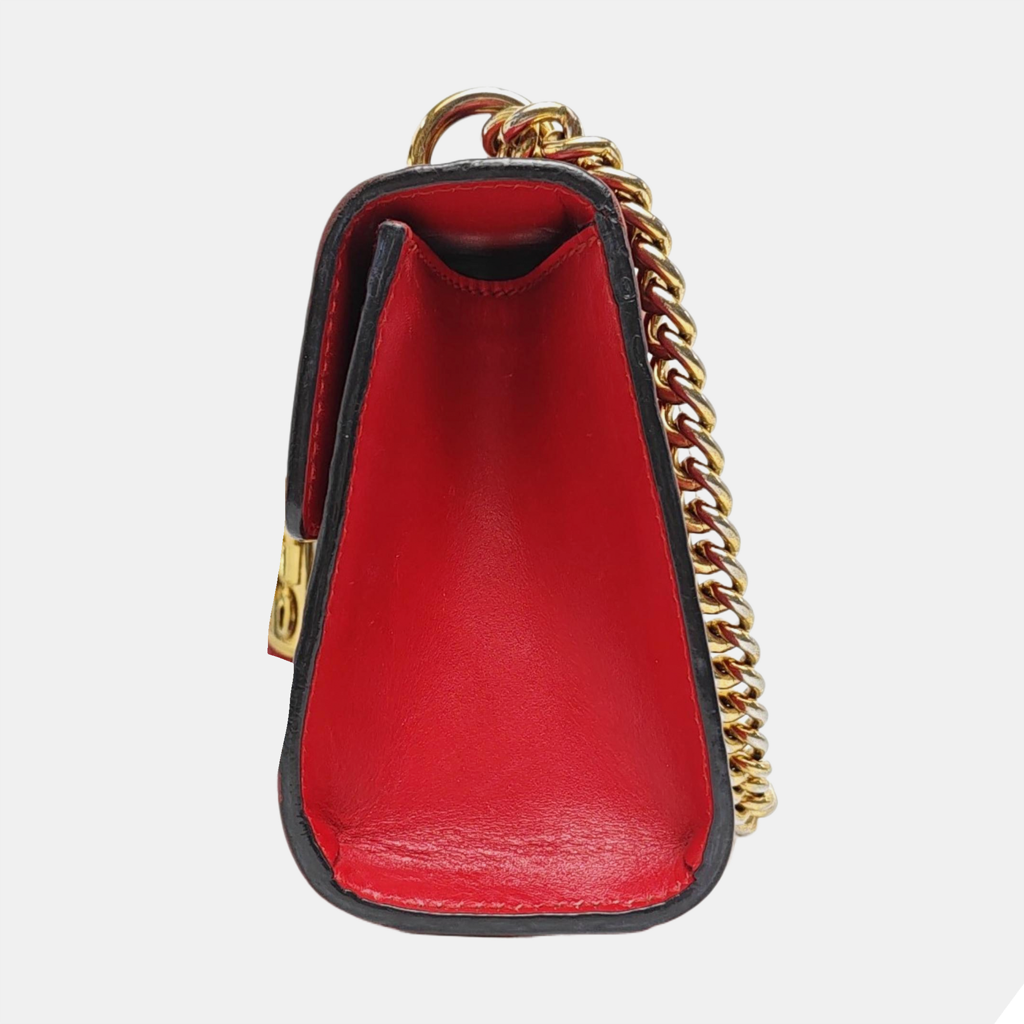 Authenticated pre-owned  Padlock Small Monogram Calfskin Red - Crossbody Bag at Looply
