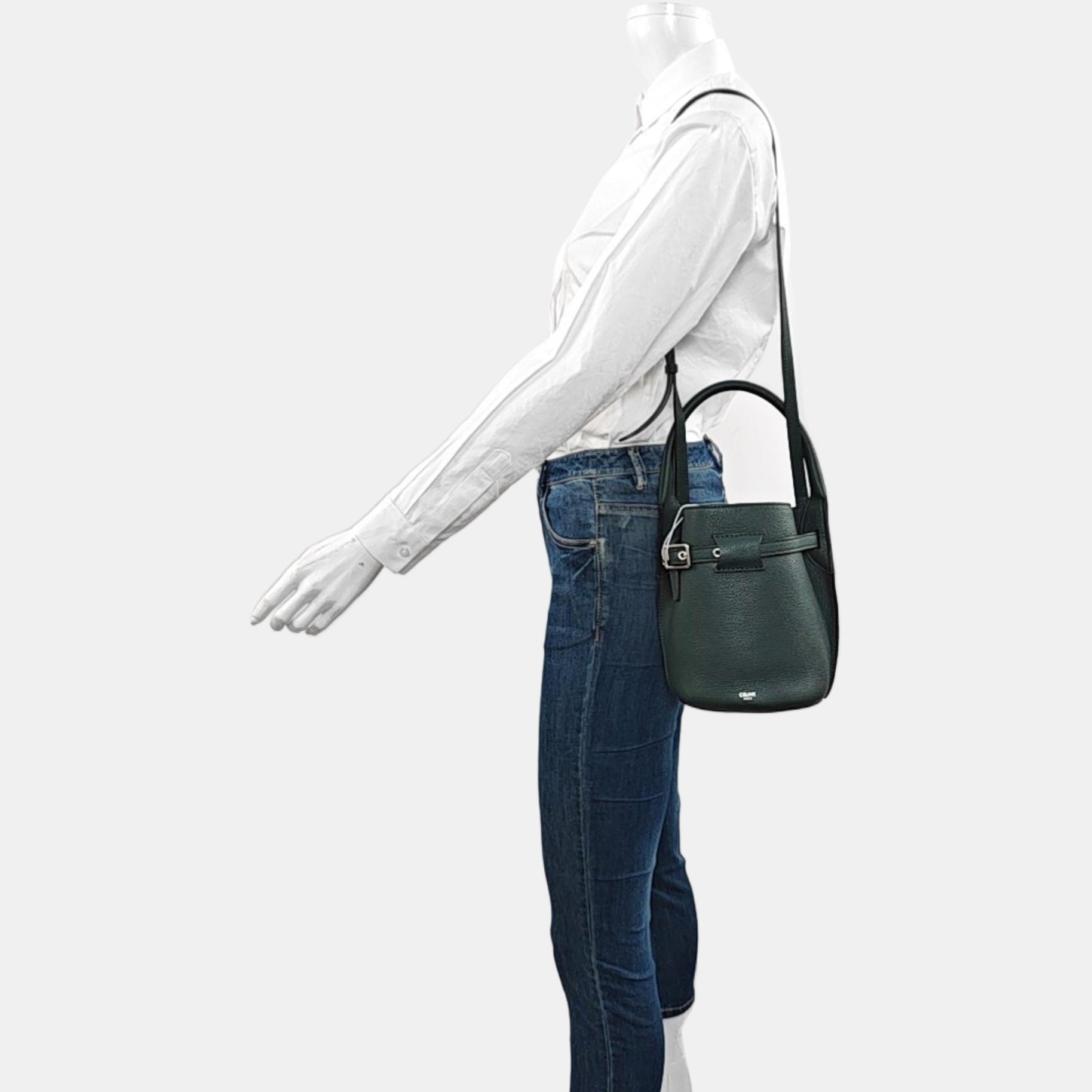 Authenticated pre-owned  Big Bag Nano Calfskin Green - Shoulder Bag at Looply