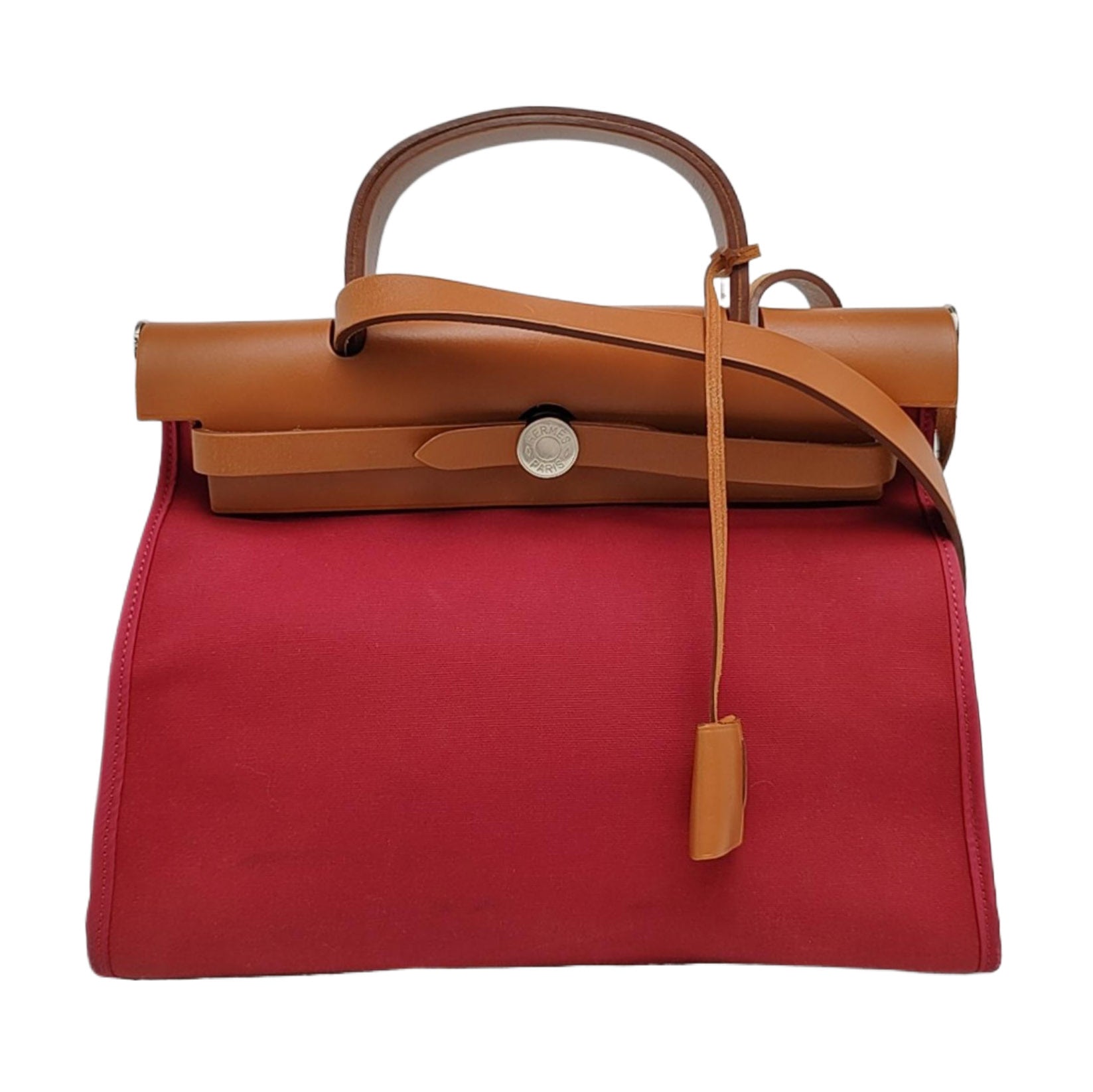 Authenticated pre-owned  Herbag 31 Canvas Red - Handbags at Looply