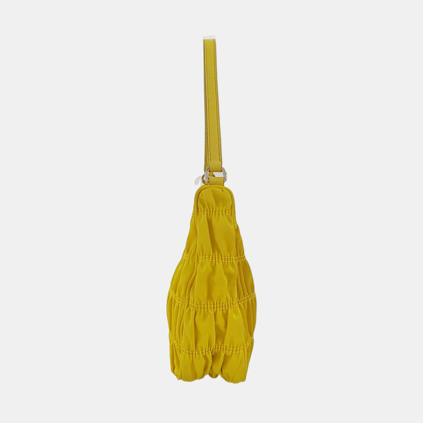 Authenticated pre-owned  Re-edition2005 Mini Nylon Yellow - Top Handle Bag at Looply