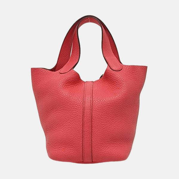 Authenticated pre-owned  Picotin Lock 18 Clemence Pink - Top Handle Bag at Looply