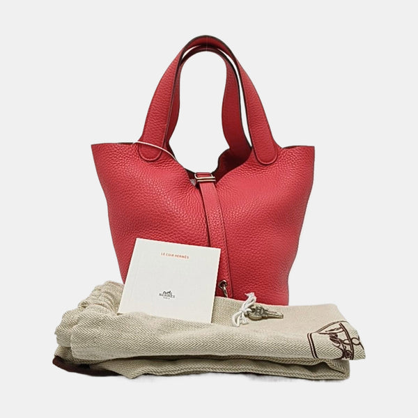 Authenticated pre-owned  Picotin Lock 18 Clemence Pink - Top Handle Bag at Looply