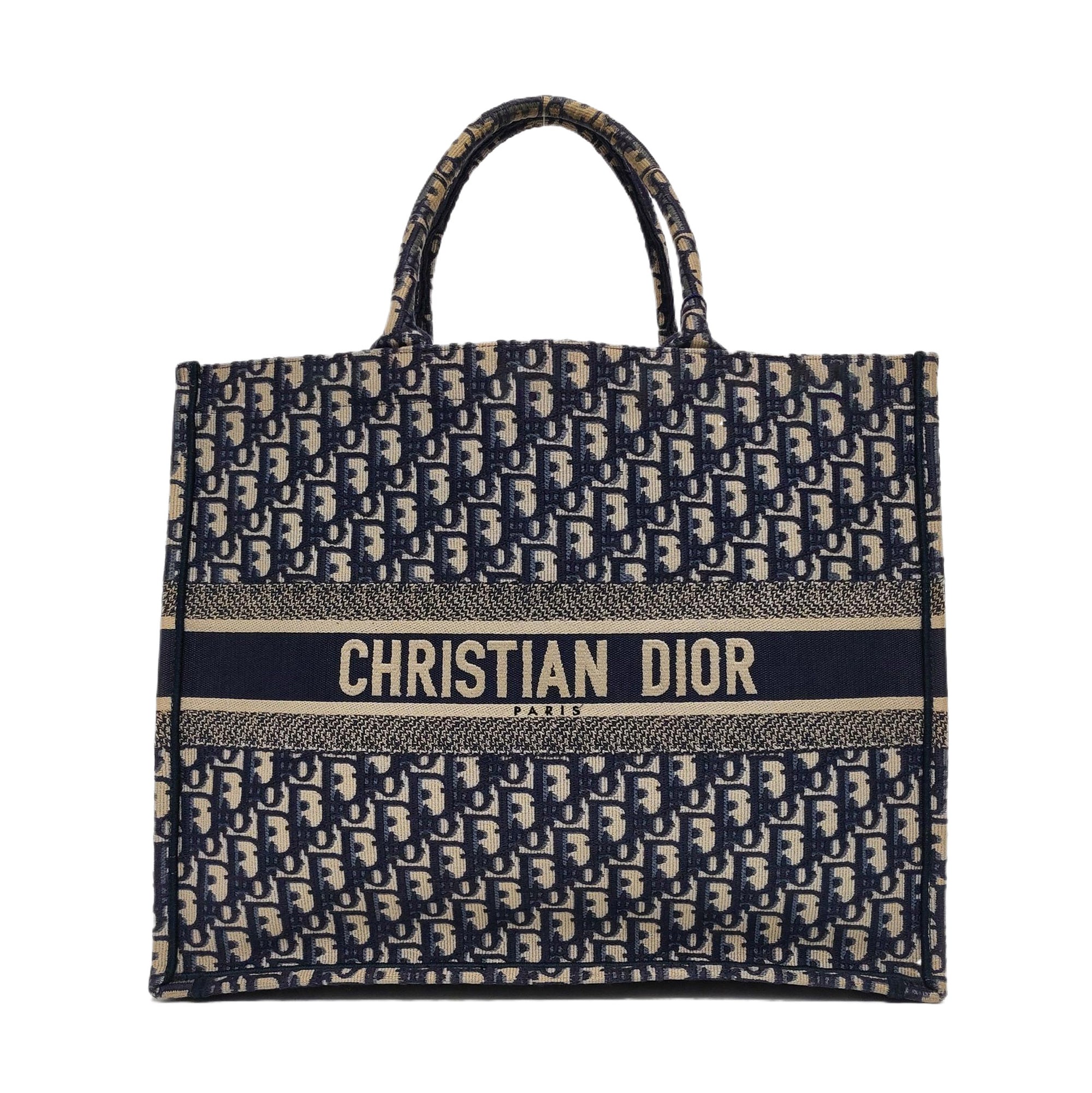 Authenticated pre-owned  Book Tote Large Monogram Canvas Blue - Top Handle Bag at Looply