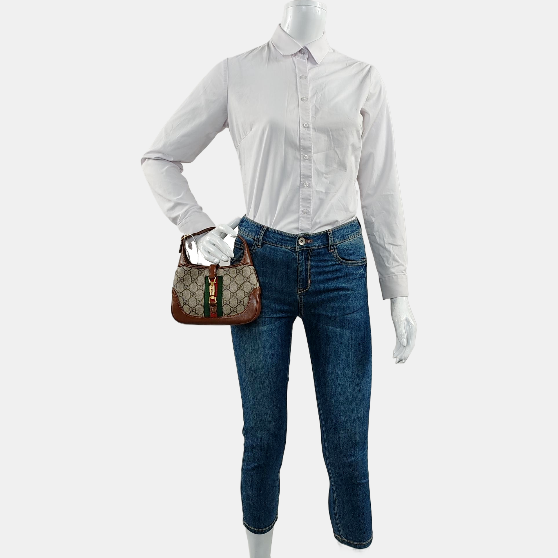 Authenticated pre-owned  Jackie 1961 Mini Monogram Coated Canvas Beige - Crossbody Bag at Looply