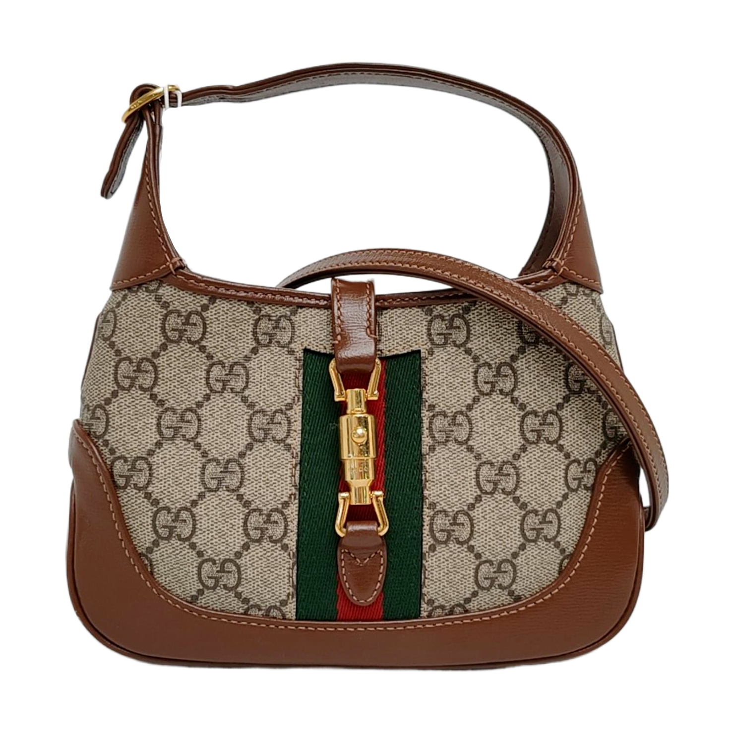 Authenticated pre-owned  Jackie 1961 Mini Monogram Coated Canvas Beige - Crossbody Bag at Looply