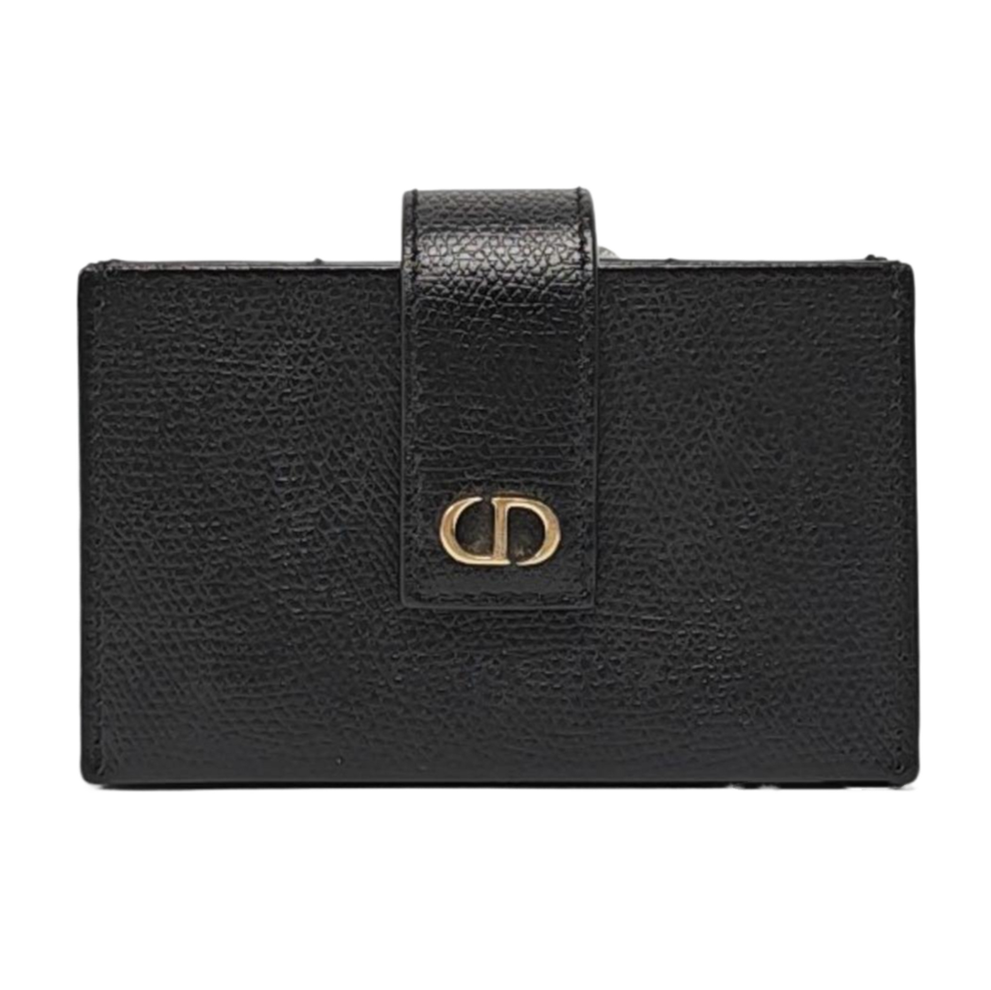 Authenticated pre-owned  30 Montaigne Calfskin Black Card Holder - Card Holder at Looply