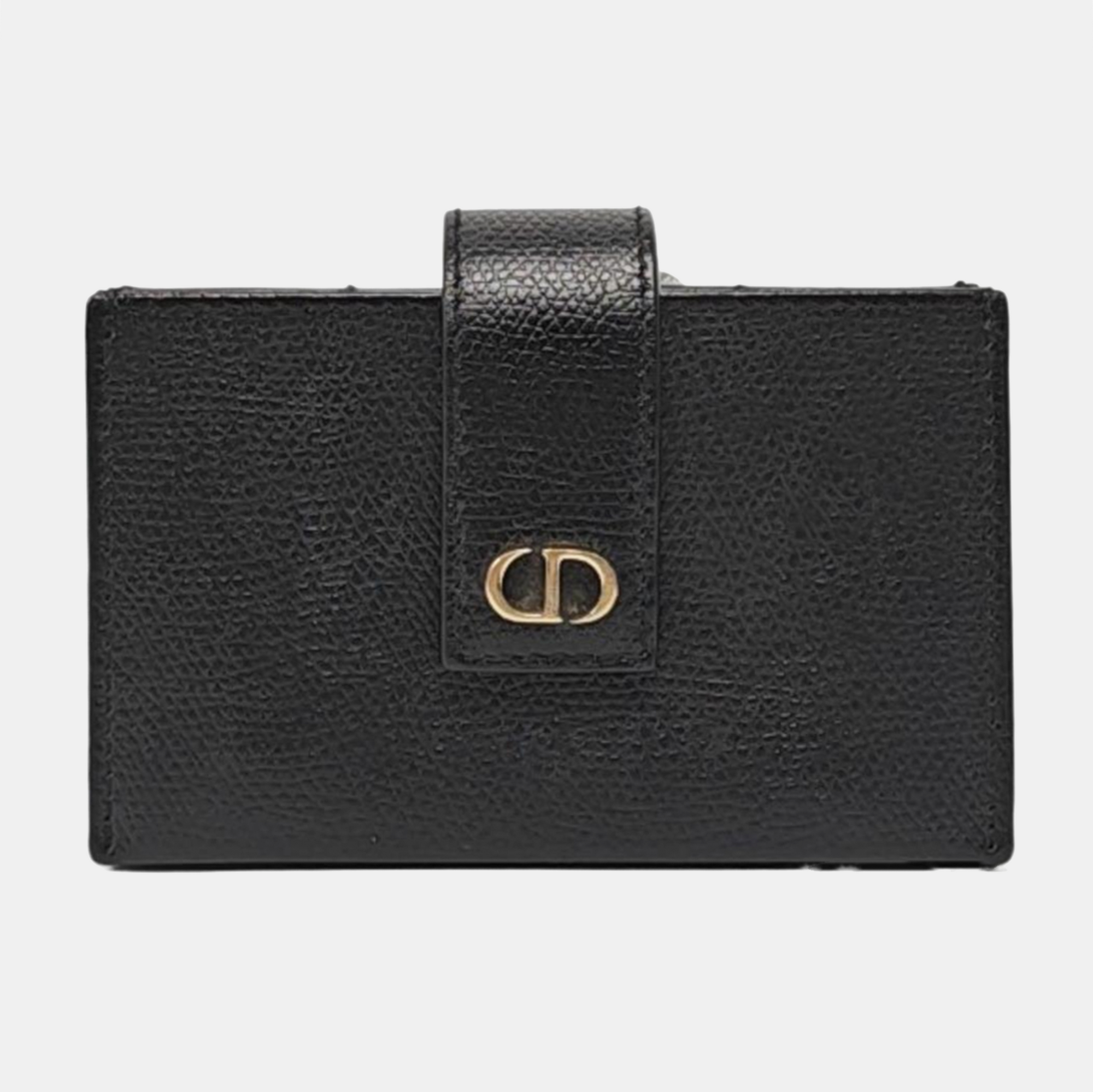 Authenticated pre-owned  30 Montaigne Calfskin Black Card Holder - Card Holder at Looply