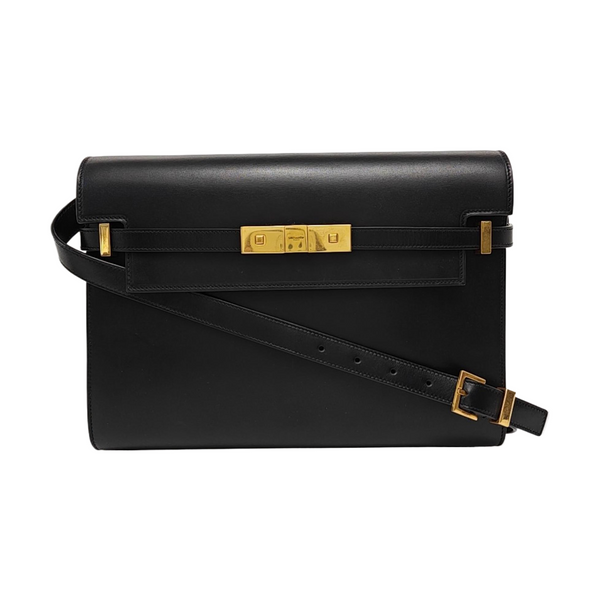 Authenticated pre-owned  Manhattan Medium Calfskin Black - Shoulder Bag at Looply