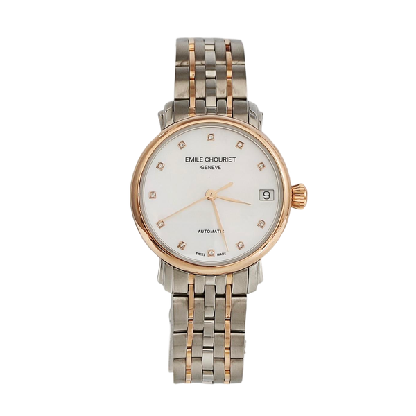 Leman 30mm White Automatic Watch
