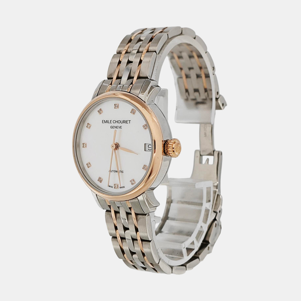 Leman 30mm White Automatic Watch