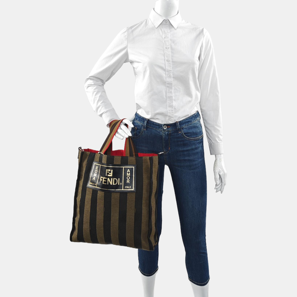 Canvas Top Handle Bag Brown