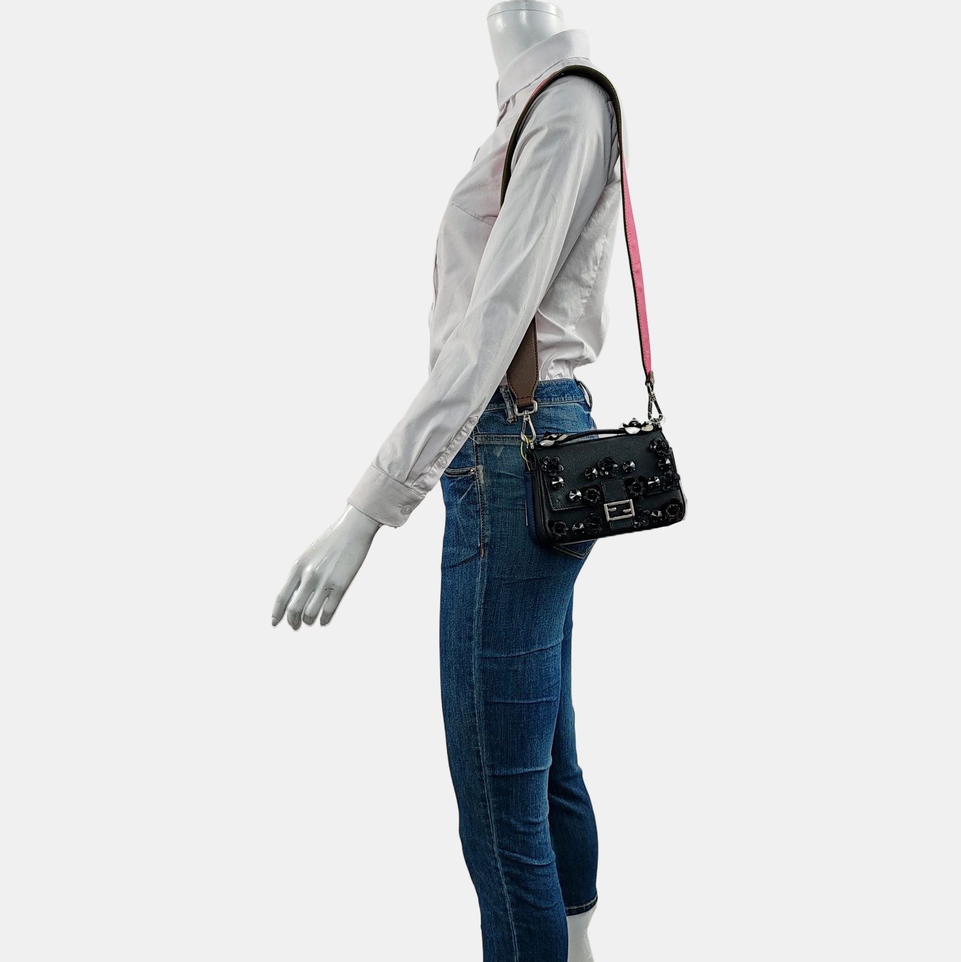 Calfskin Crossbody Bag Black