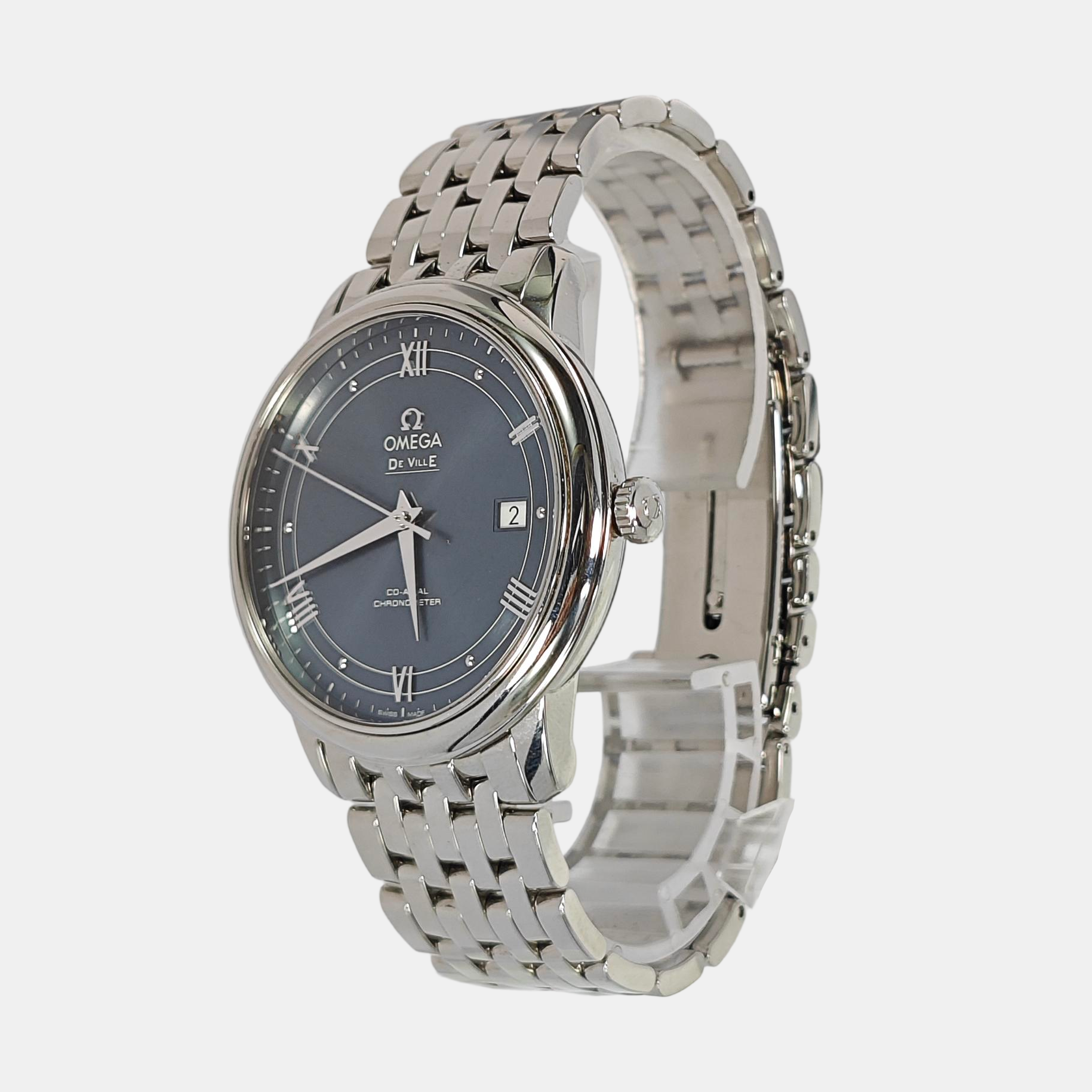 De Ville 39.5mm Navy Blue Automatic Watch