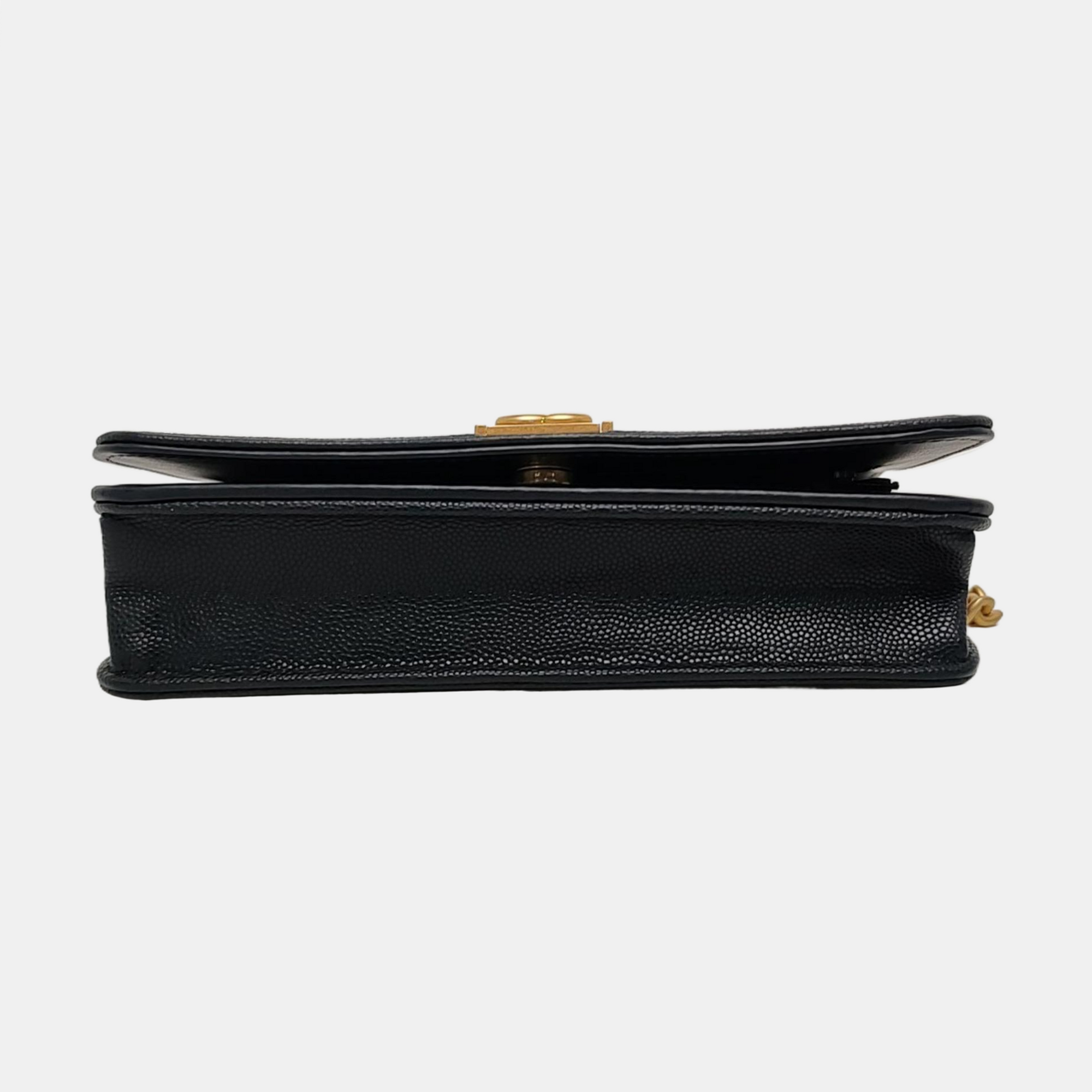 Authenticated pre-owned  Boy Chanel Quilted Grained Calfskin Black - Shoulder Bag at Looply