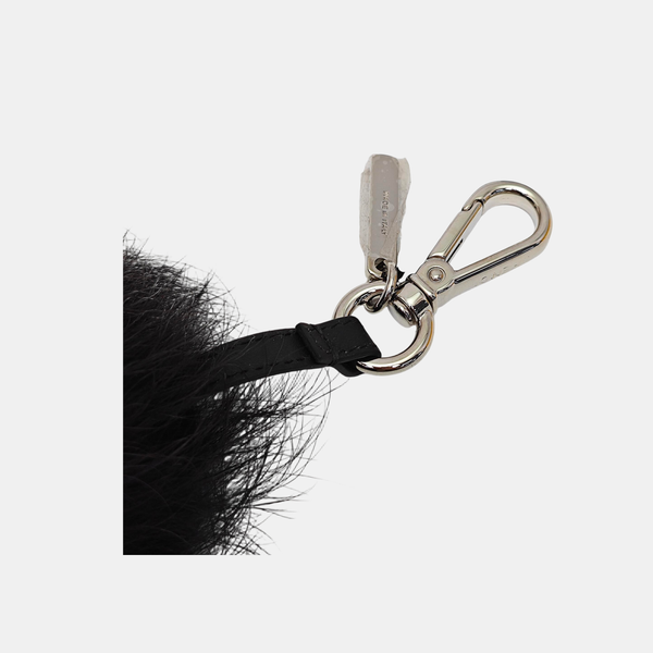 Fur Bag Charm Black