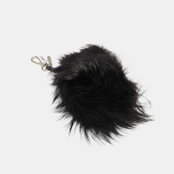 Fur Bag Charm Black