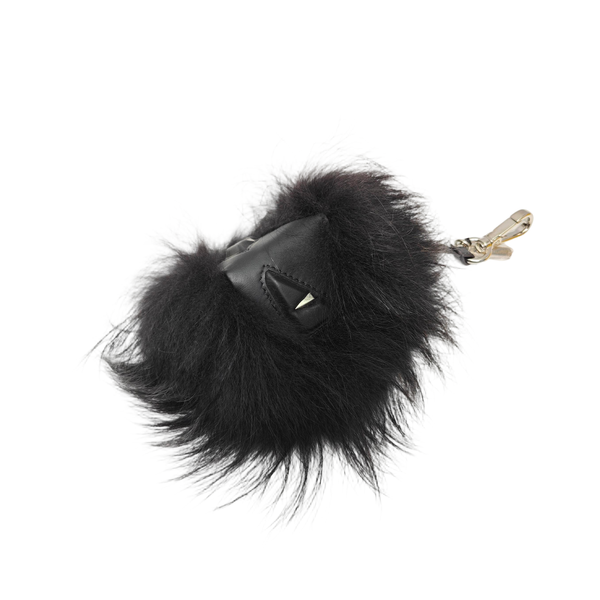 Fur Bag Charm Black