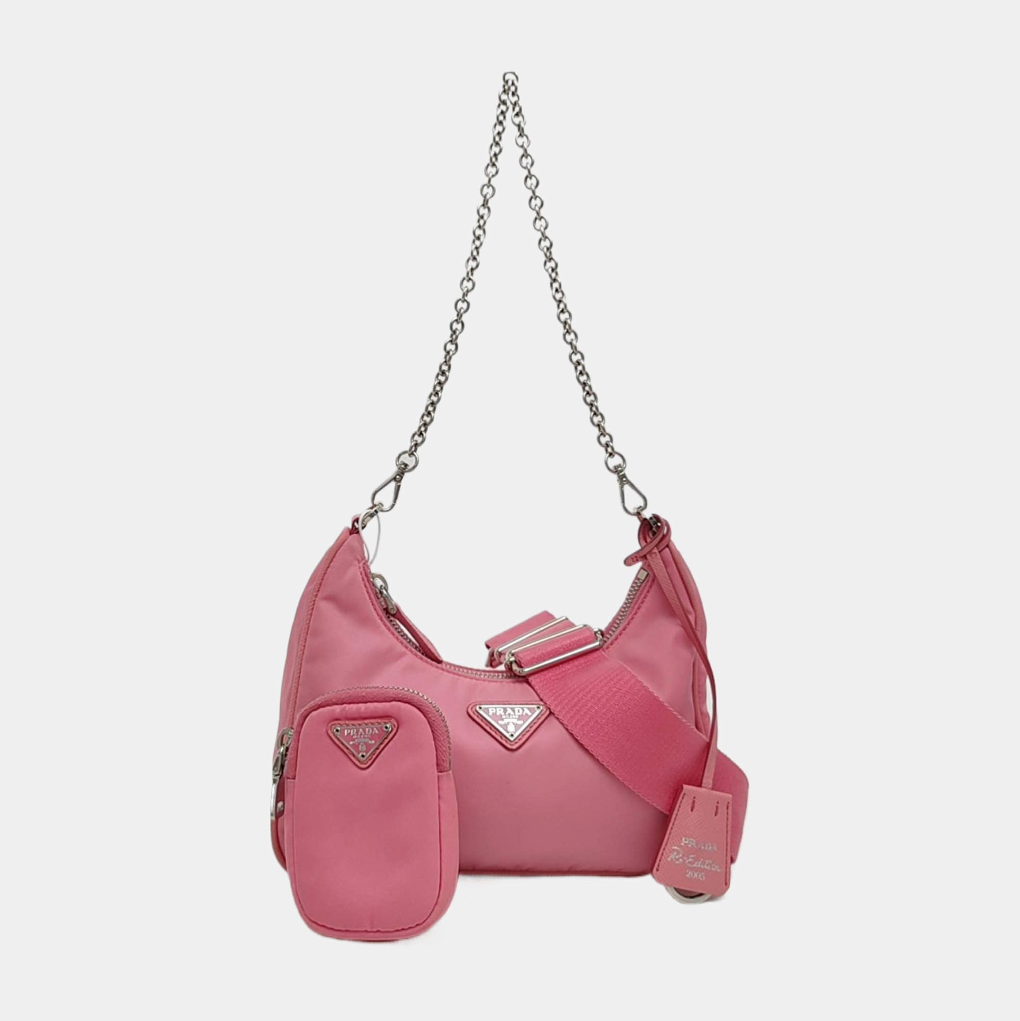 Authenticated pre-owned  Re-edition2005 Mini Nylon Pink - Shoulder Bag at Looply