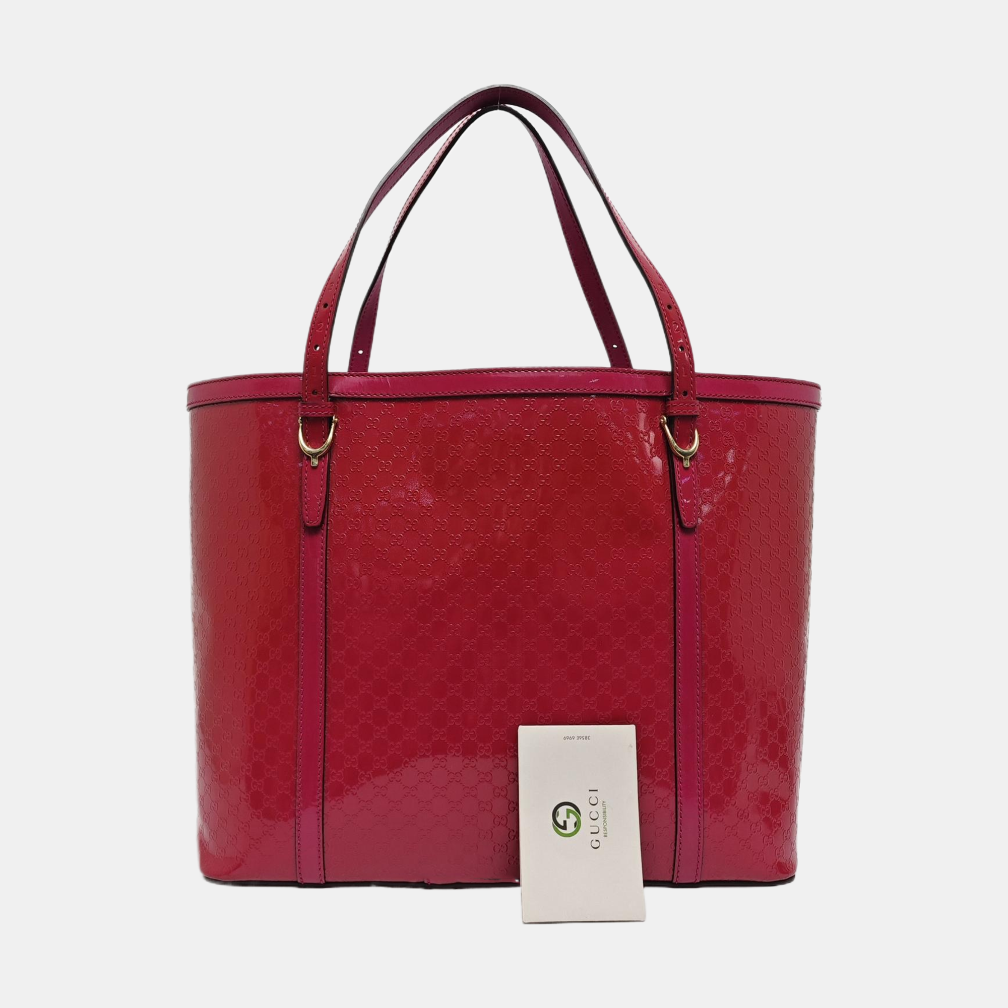 Authenticated pre-owned  Microguccissima Monogram Patent Leather Pink - Shoulder Bag at Looply
