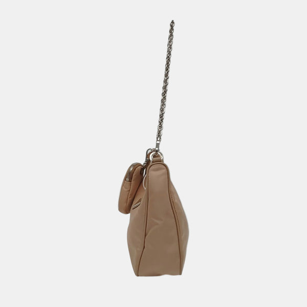 Authenticated pre-owned  Re-edition2005 Nylon Beige - Shoulder Bag at Looply