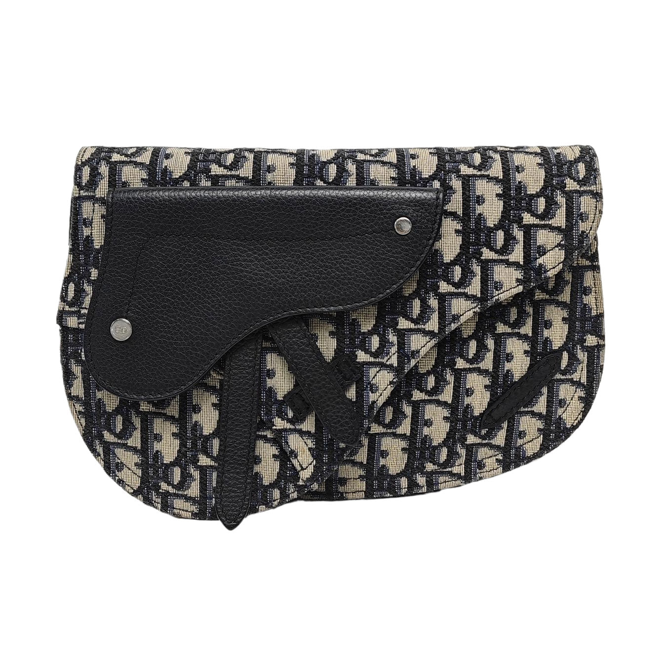 Authenticated pre-owned  Saddle Oblique Canvas Blue - Shoulder Bag at Looply