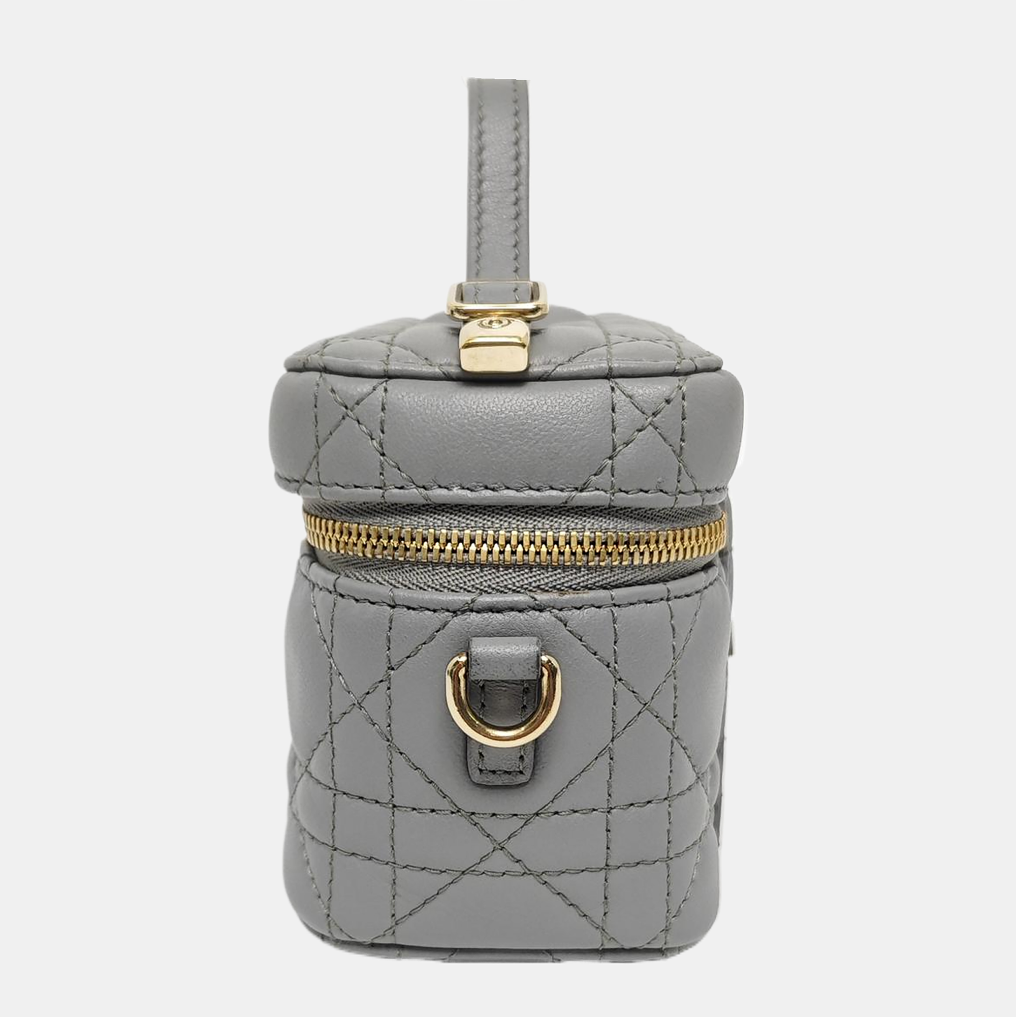 Authenticated pre-owned  Lady Dior Super Mini Lambskin Gray - Shoulder Bag at Looply